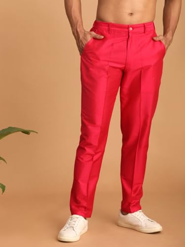 Image of VASTRAMAY VM Mens Silk Blend Kurta Pyjama Set - Classic Ethnic Attire for Timeless Style and Cultural Celebrations | Soft Comfortable Solid Full Sleeves Kurta and Churidar Pyjama Set