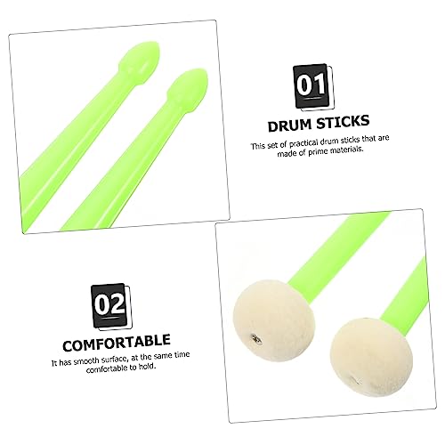 Baquetas de Nylon para Percusión Color Verde Lima miniatura 2