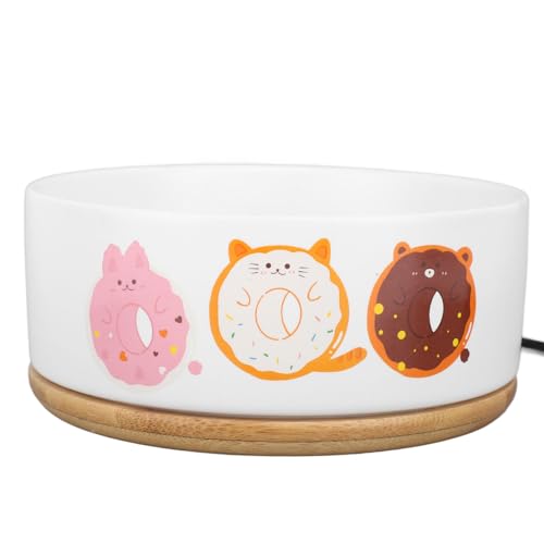 LUCKDANO Heated Dog Bowl, USB Ceramic Automatic Heating Prevent Dry Burning Smart Thermal Bowl, Heated Waterer for Cat, with Automatic Heating and Insulation, Sturdy and Enduring, Keep