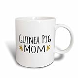 3dRose Guinea Pig Mom Mug, 11 oz, Brown