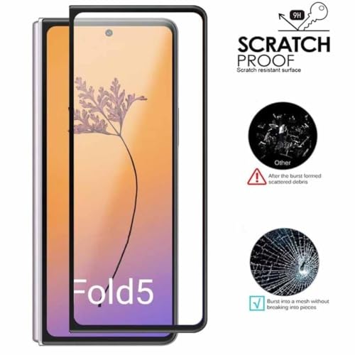 Image of TechTrendz 5D Anti Scratch Shockproof Tempered Glass Screen Protector Compatible With Samsung Galaxy Z Fold 5 5G (2023) (Pack Of 1)