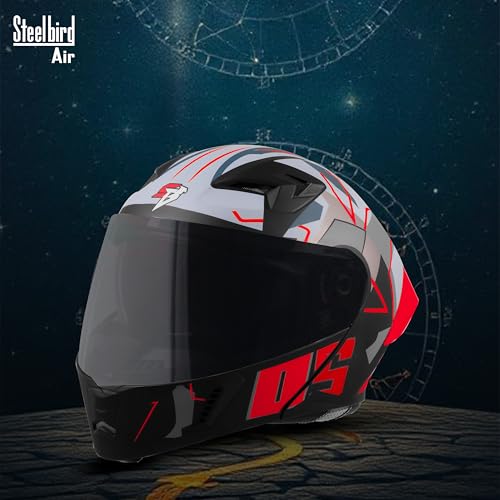 Image of Steelbird SBA-20 05 ISI Certified Flip-Up Graphic Helmet for Men with Inner Chrome Sun Shield