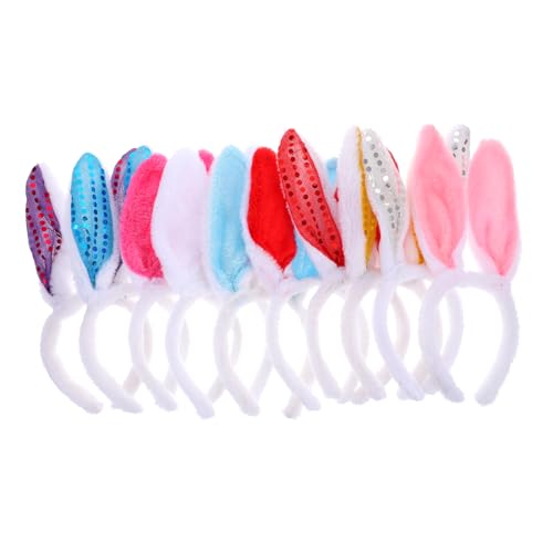 Accessoires cheveux oreilles de lapin pailletés VICASKY lot de 10