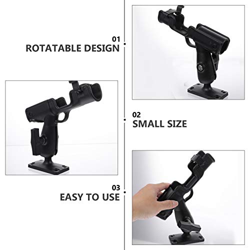 Barco de caiaque BESPORTBLE, suporte de plástico nivelado, suporte de vara de pesca para barcos, ace