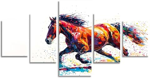 Cheval diamant painting broderie 5D à strass brillants pour un effet brillant mural