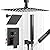 Shower Faucet Sets Matte Black Shower System,Bostingner Five Function Diverter Shower Faucets with 2 in 1 Handheld,10'' Ceiling Mount and 6’‘ Wall Mount Shower Head Rainfall Shower Set with Valve