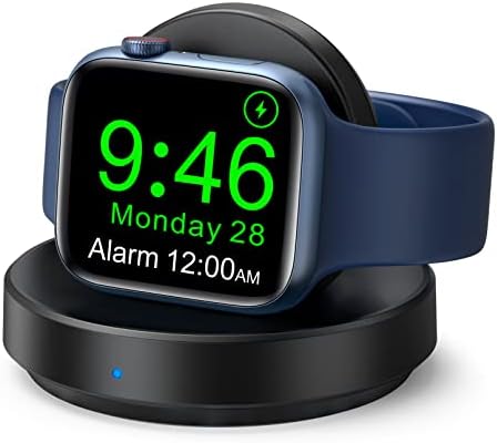 2022 New Charging Stand Compatible With Apple Watch Portable Watch Charger Stand with Charging Cable,Magnetic Wireless Charging Dock Compatible with iWatch Series 7 SE 6 5 4 3 2-Black