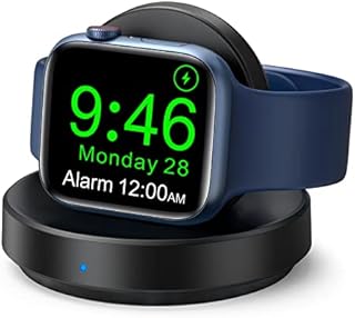 2022 New Charging Stand Compatible With Apple Watch Portable Watch Charger Stand with Charging Cable,Magnetic Wireless Charging Dock Compatible with iWatch Series 7 SE 6 5 4 3 2-Black