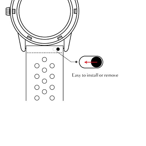 20Mm Smart Watch Bands, Fantek Silicone Sport Quick Release Strap Wristband #TOP7