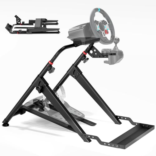 Image of ARES WING Foldable Sim Racing Wheel Stand with Chair Fixing | Formula and GT Racing Simulator Cockpit Compatible with Fanatec, Thrustmaster, Logitech, Moza, Simagic, Gaming Equipment