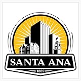 Official logo of Santa Ana, California Window Water Bottle Bumper Sticker Decal 5'