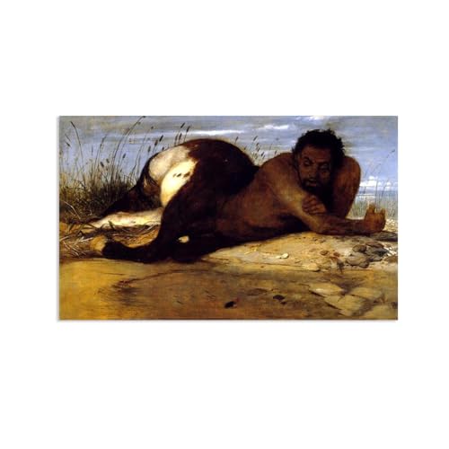 Tableau toile Centaure regardant un poisson pour habiller un mur vide