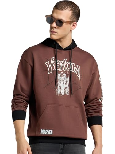 Sweat à capuche Venom en polaire lourde et coupe surdimensionnée homme
