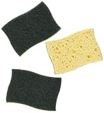 Scotch-Brite Classic Tampon à récurer, 3 éponges par pack - Pour le nettoyage de cocottes en fonte, poêles, brûleurs, outils de jardin et grills