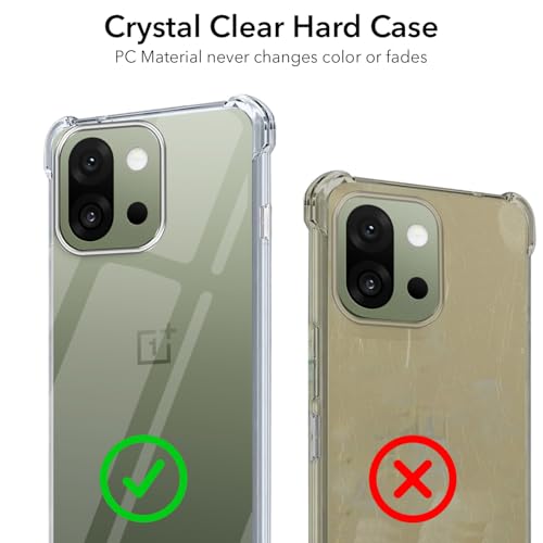 Image of Jkobi Shockproof Crystal-Clear Back Cover for OnePlus 13S (Anti Yellow Case | Drop & Camera Protection | Hard Polycarbonate)