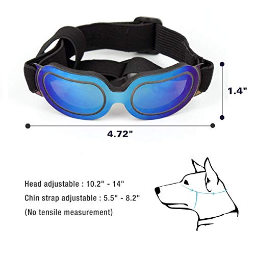 ENJOYING Dog Goggles Small Dog Sunglasses UV Protection Big Cat Glasses Fog/Windproof Outdoor Doggy Eye Protective with… - Image 5