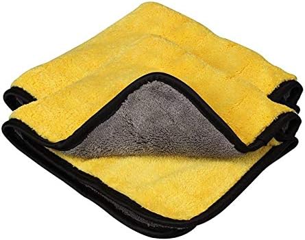 Ultra Premium Super Absorbent Extra Thick Multipurpose Microfiber Cloth for Car Cleaning, Kitchen, Bike, Laptop, LED TV, Mirrors, Bathrooms, Furniture and Many More. (45x45cm) (Pack of 2)