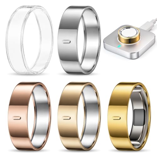 sylacor �����O�J�o�[ 5�p�b�N Oura Ring 5�Ή� (�S�[���h+�V���o�[+���[�Y�S�[���h+�V�����p���S�[���h+�N���A�A�T�C�Y10) | Oura Ring 5 �v���e�N�^�[�P�[�X�A���ɋ���TPU�X�}�[�g�����O�J�o�[�A�N�Z�T���[ ���f�B�[�X