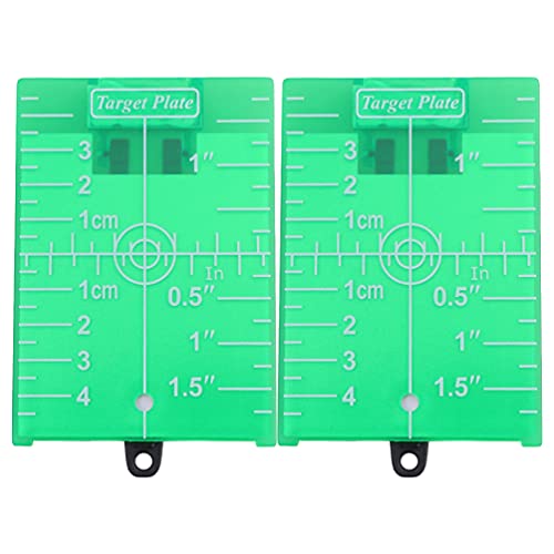 Angoily 2 Piezas Placa de Objetivo de Suelo Magnético con Soporte para Líneas Verdes Nivel de Objetivo Luz Verde Aplicación