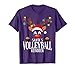 Santa's Volleyball Reindeer Funny XMas Matching PJS T-Shirt