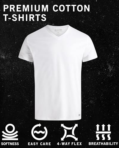 Kenneth Cole Men's Undershirt - 100% Cotton Short Sleeve T-Shirt - 3 Pack Plain White T-Shirt for Men, Crewneck/V-Neck (S-XL)2