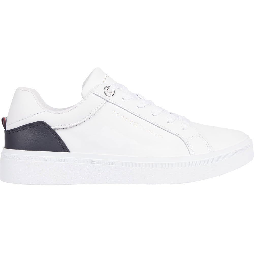 Tommy Hilfiger Women’s Elevated Essential Leather Court Trainers