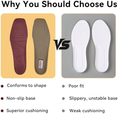 Insoles for Ariat Cowboy Boots, Wide Square Toe Footbeds Men Shoes (M8.5) — 사진 6