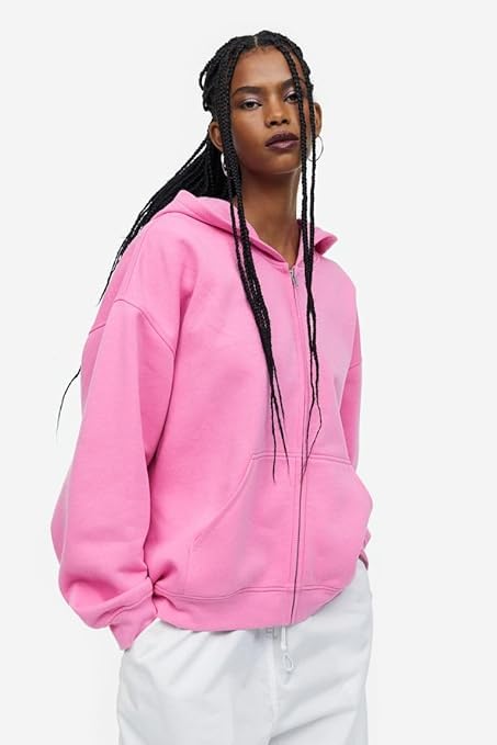 Image of Women's Hoodie for Casual Winter Wear Cotton Warm Zipper Jacket Hooded Neck Hoodie