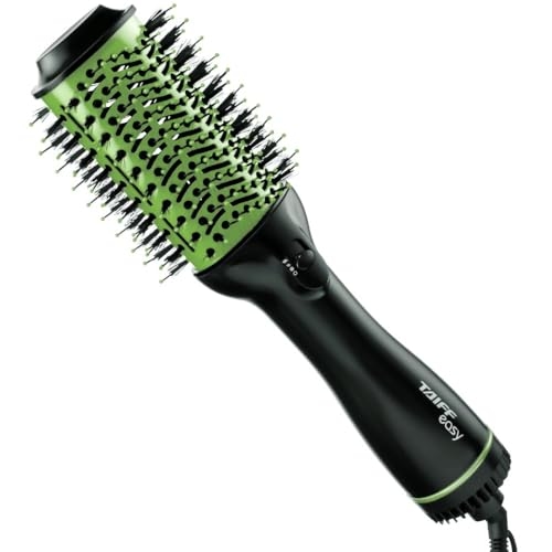 Escova Taiff Easy Oval, Secadora, Alisadora e Volumizadora, Verde, 220V