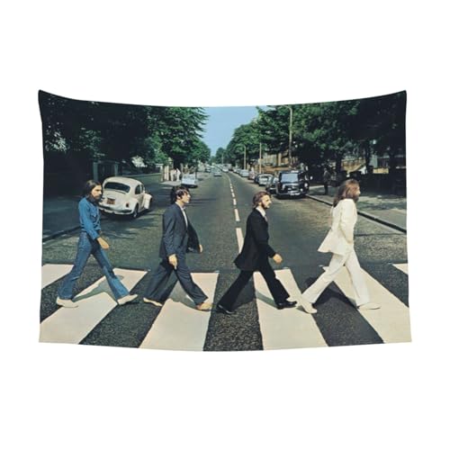 Fortiaboott Abbey Road The Beatles - Póster de pared (70 x 100 cm), diseño de flores, decoración de pared, decoración de pared, decoración de pared, talla 28 x 40 cm, diseño de flores, color negro