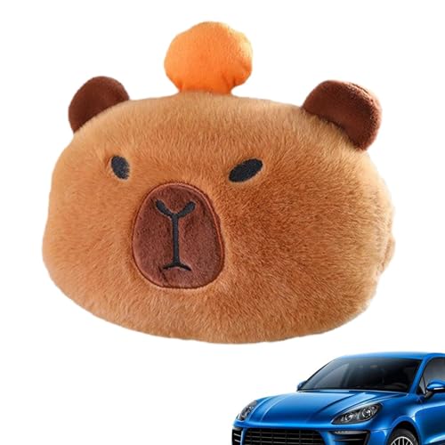 車のヘッドレスト枕動物、車用動物首枕 - カピバラのヘッドレストピロー - カピバラデザイン肩パッド友人や家族のためのかわいいヘッドレスト枕
