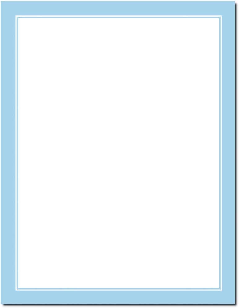 Basic Border Letterhead Laser & Inkjet Printer Paper - Pastels (Pink, 100 Pack)