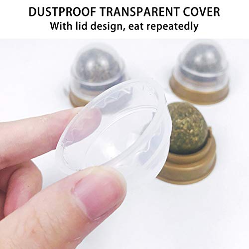 Balacoo Bola de Erva de Gato 2 peças Rotativa para Montagem de Parede Catnip Ball Brinquedos Interat