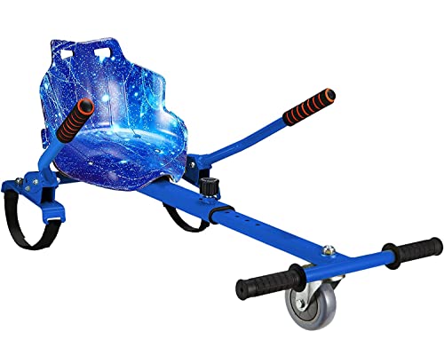 Hoverkart para Hoverboard, Asiento Kart para Patinete Eléctrico, Compatible para 6.5' 8' 8.5' 10' Silla Self Balancing (Estrella Azul)