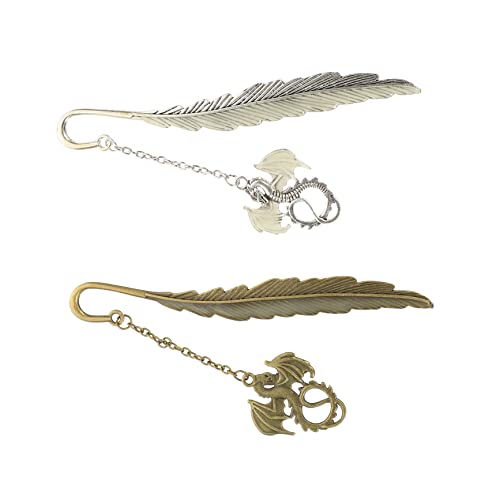 Signets en forme de plume SHINEOFI lot de 4 x 2 pièces pour la lecture
