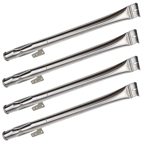 KieTeiiK 4 quemadores de barbacoa de acero inoxidable adecuados para múltiples modelos de parrillas que mejoran la distribución del calor, herramienta de cocina al aire libre, liberación de quemadores