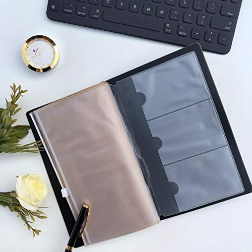 Image of PURESTORY PU Leather Notebook Travel Journal Diary | Diary With Lock | 12 Card Slots and 1 Zipper Pocket Holder Perfect for Travelers /Memo Cards /Cash Organizer - Make It Happen, 160 Pages