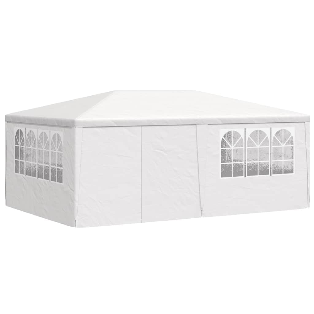 Carpa para fiestas con paredes laterales, 4 x 6 m, color blanco