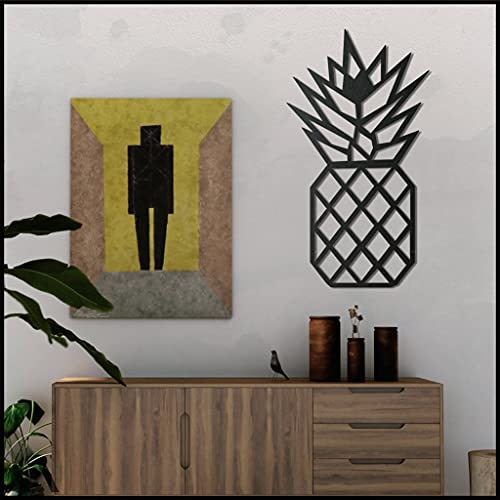 Lamodahome Pineapple 27X50 Cm[10.6"X19.7" In] Metal Wall Art,Wall Decor, Living Room, Bedroom, Kitchen, Bathroom Interior Outdoor Decoration, Wall Hanging #TOP29