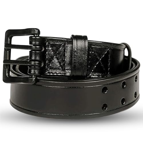 1 1/2” Tactical Leather Belt for Men and Women Metal-Free Airport & TSA Friendly Belt with Dual-Prong Buckle