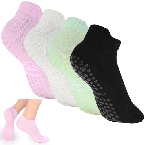 Lot De 2 Chaussettes Yoga Wildfox – Grip, Anti-dérapantes, Coton/spandex, Rose, Femme