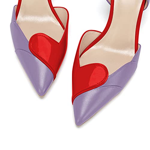 Image of XYD Women's Pumps, Elegant Pointed Toe, D'Orsay Kitten Low Heels, Rhinestone Studs, Slip-On Satin Shoes for Wedding