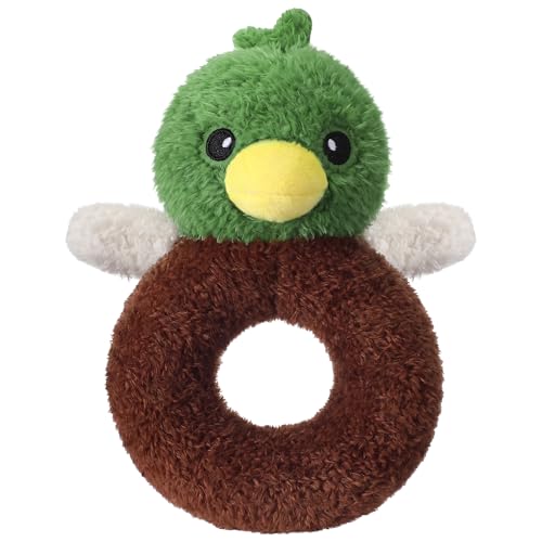 Image of Karenhi Mallard Duck Green Stuffed Animal Little Stuffed Animal Praying Baptism Soft Plush Snuggle God's Toy Embroidered Religious Gifts for Boys Girl Baby Shower Mom Barnyard Nursery Decor Doll Toy