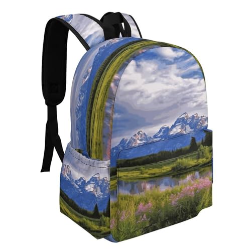 Grand Teton National Park Printed Backpack Water-Resistant Pack Stylish Bag Lightweight Travel Backpack2