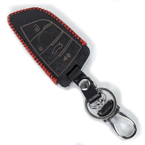Image of Leather Ca Remote Key Cover Case Compatible for BMW X Series ,M Series ,GT Series ,3 Series ,5 Series ,6 Series, 7 Series (Black)