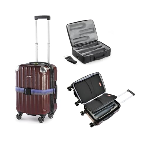 OenoTourer Wine Suitcase for 6 Bottles - Insulated Bottle Holder for Travel and Airplane with Removable Carrier Bag Inserts, Protects Up to 6 Feet