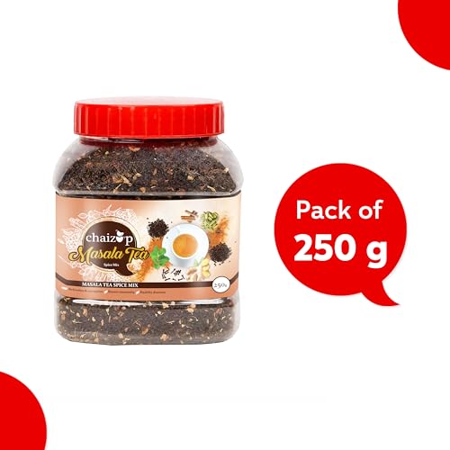 Image of Chaizup Masala Tea - 250g | Spice Mix | Desi Chai | Immunity Booster & Antioxidant | Real Cardamom, Cinnamon, Clove, Ginger | Strong, Aromatic & Rich Taste | Refresh & Energize | Makes 50+ Cups