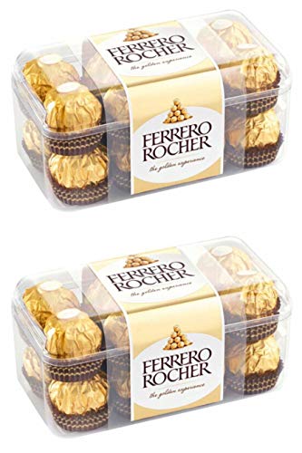 Ferrero Rocher Chocolat - 16 pièces, 200 g (2 Ferrero 16 pièces, 200 g)