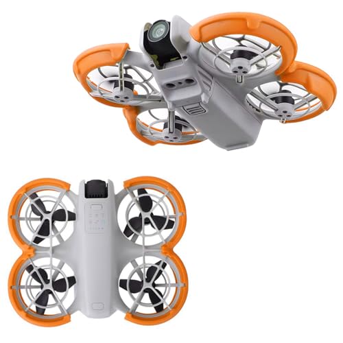 Propeller Guard Protector for DJI Neo, Drone Protective Bumper Ring Propellers Blades Anti-Collision TPU Prop Bumper Cover Bezel Guards (Orange)