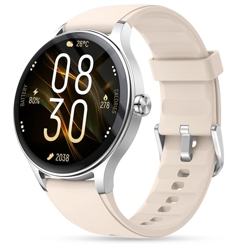Image of Smart Watch for Women, Ladies & Men, 1.27'' Fitness Watch [41mm case] with Call Receive /Dial, Heart Rate /Stress /Sleep Monitor, AI Voice, IP68 Waterproof Smartwatch with Calendar, Calculator, Games